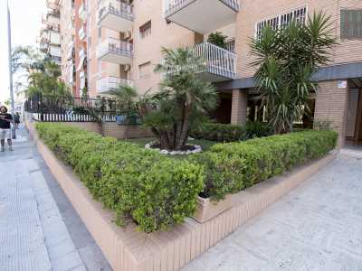 Qui soprattutto verso la fine della strada si trovano dei bassi edifici che, presentando delle aiuole antistanti alla facciata, rendono pi� gradevole la passeggiata